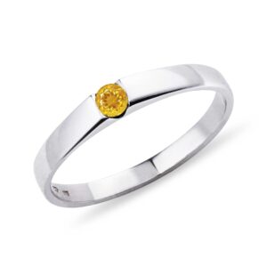 Zlatý prsten s citrínem KLENOTA
