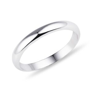 Snubní prsten z bílého zlata – 2.5 mm / 2 g KLENOTA