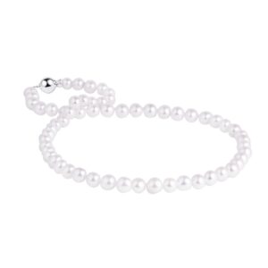 Necklace with Akoya Pearls in White Gold KLENOTA