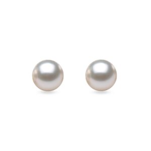 Earrings with Akoya Pearls in White Gold KLENOTA