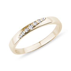 Zlatý dámský prsten s diamanty KLENOTA