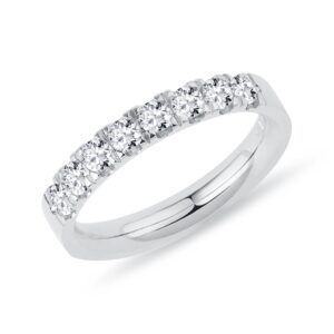 Luxusní prsten z bílého zlata s diamanty KLENOTA