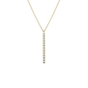Diamantový náhrdelník Rain ze žlutého 14k zlata KLENOTA
