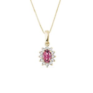 Turmalínový náhrdelník s diamanty KLENOTA