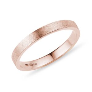 Dámský prsten z růžového 14k zlata KLENOTA