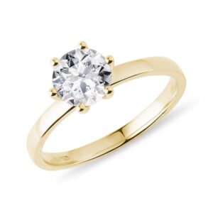 Zásnubní prsten s 1ct diamantem ve zlatě KLENOTA