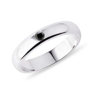 Pánský prsten s černým diamantem KLENOTA