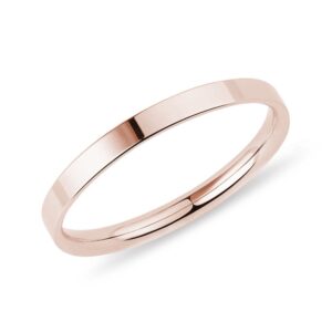 Tenký pánský prsten z růžového zlata KLENOTA