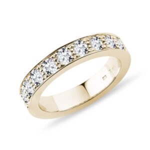 Luxusní zlatý prsten s diamanty KLENOTA
