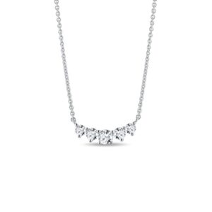 Luxusní náhrdelník s diamanty v bílém zlatě KLENOTA