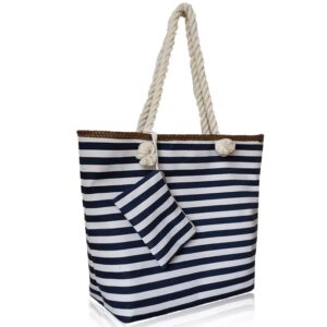 Plážová kabelka Sailor-Bílá/Modrá