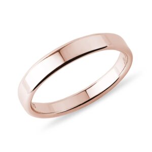 Pánský 4mm prsten v růžovém zlatě KLENOTA