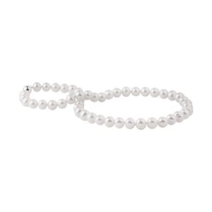 Elegantní perlový náhrdelník se zapínáním z bílého zlata KLENOTA