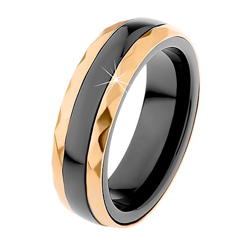 Keramický prsten černé barvy
