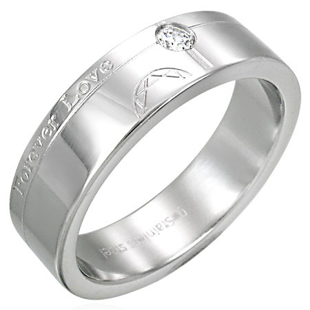 Ocelový prsten - Forever Love