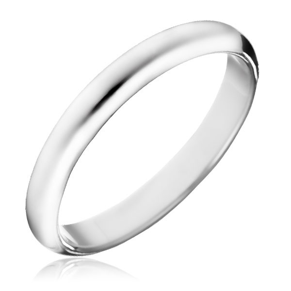 Prsten ze stříbra 925 - hladký lesklý kroužek - Velikost: 50