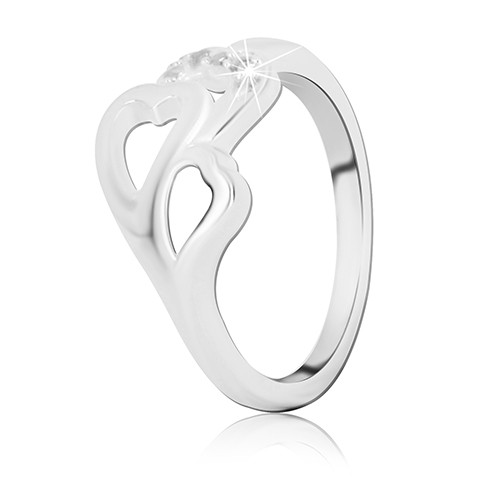 Stříbrný prsten – tři srdíčka