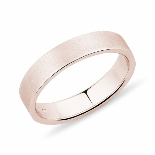 Pánský 4mm prsten satin z růžového zlata