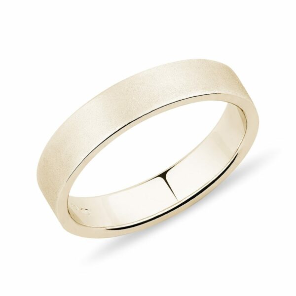 Pánský 4mm prsten ze žlutého zlata