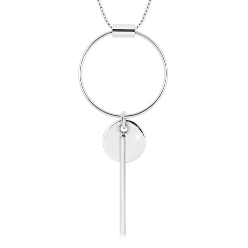 Stříbrný 925 náhrdelník - hranatý řetízek