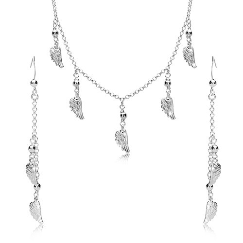 Stříbrná 925 sada - náušnice a náhrdelník