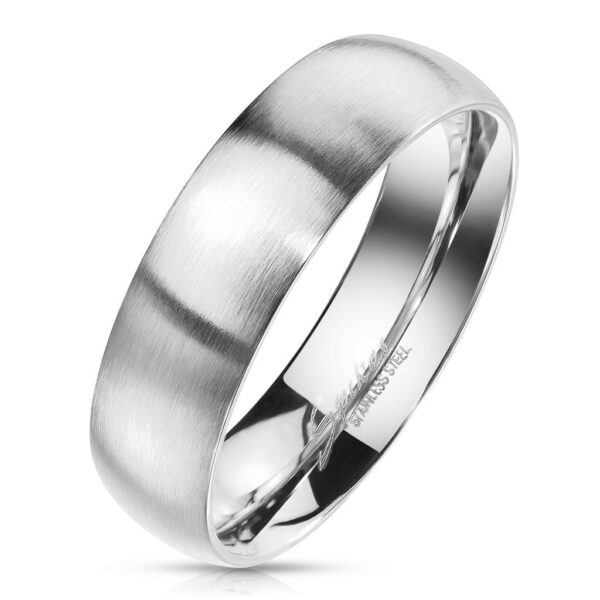 Prsten z oceli ve stříbrném barevném odstínu - matný povrch