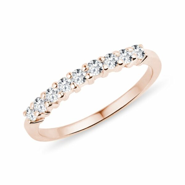 Diamantový prsten v růžovém zlatě