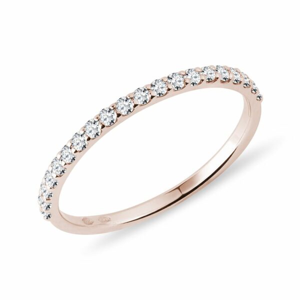 Diamantový prstýnek z růžového zlata