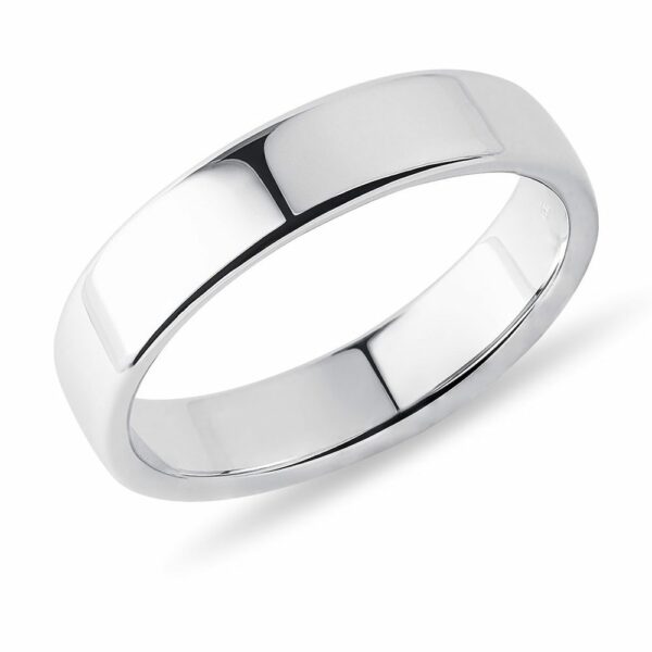 Moderní prsten z bílého 14k zlata pro muže