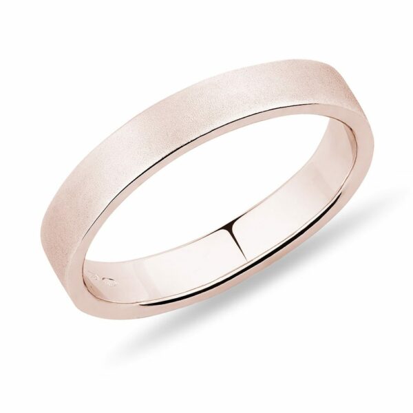 Pánský snubní prsten z růžového 14k zlata