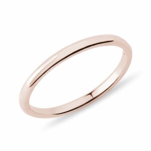 Minimalistický snubní prstýnek z růžového zlata