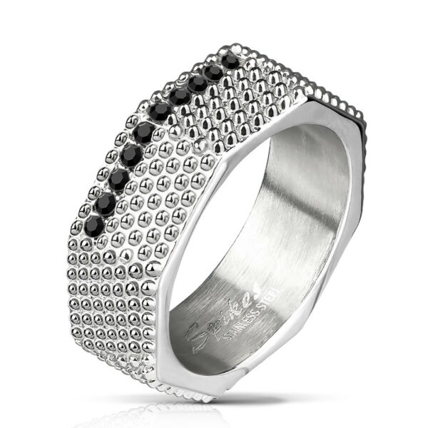 Ocelový prsten - industriální styl