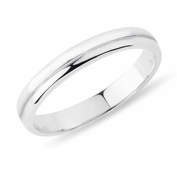 Snubní prsten pro muže z bílého zlata