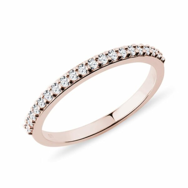 Briliantový prsten v růžovém zlatě