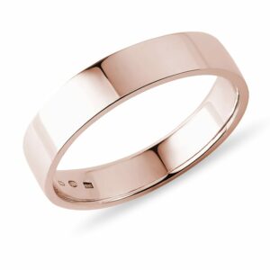 Klasický pánský snubní prsten z růžového zlata