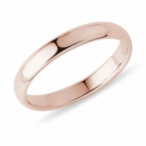 Pánský snubní prsten v růžovém 14k zlatě