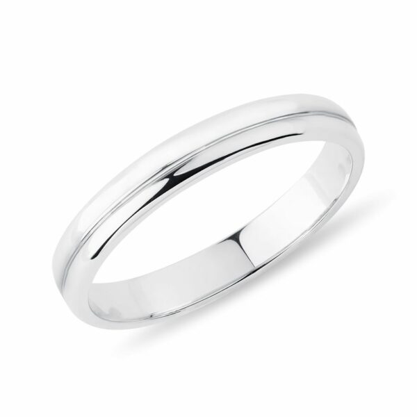 Snubní prsten pro ženy z bílého 14k zlata