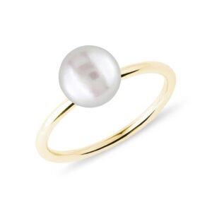 Zlatý prsten se sladkovodní perlou
