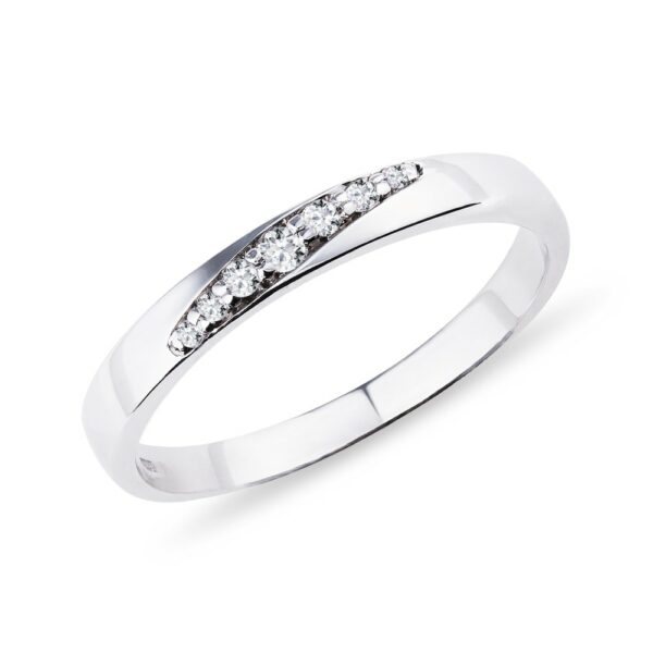Dámský diamantový prsten z bílého zlata