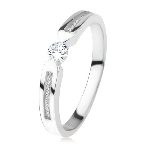Lesklý prsten ze stříbra 925