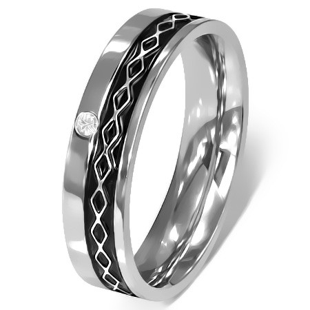 Prsten z chirurgické oceli - Keltský design