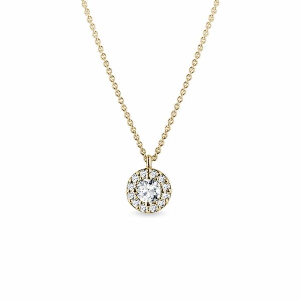 Minimalistický náhrdelník s diamanty ve zlatě