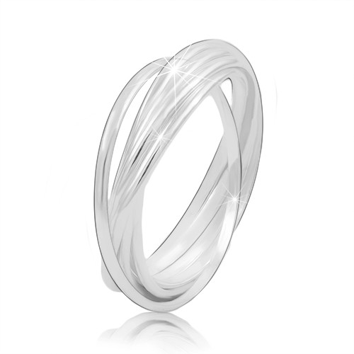 Stříbrný prsten 925 - propojené tenké prstence