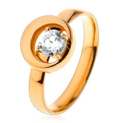 Prsten z oceli 316L ve zlatém odstínu