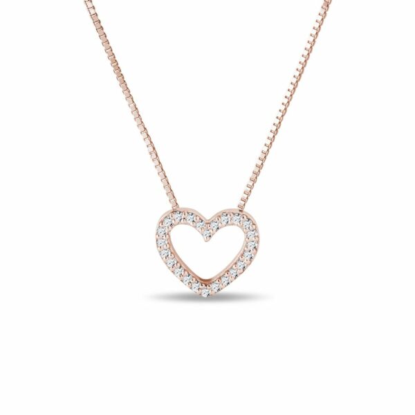 Diamantový náhrdelník ve tvaru srdce
