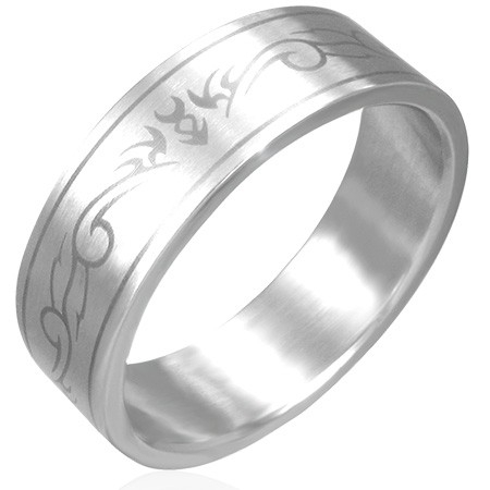 Ocelový prsten - matný povrch