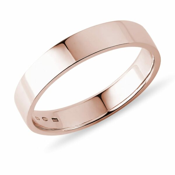 Pánský 4mm prsten z růžového zlata