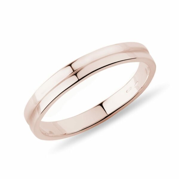 Snubní prsten pro ženy z růžového zlata