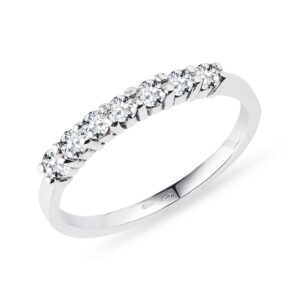 Diamantový prsten v bílém 14k zlatě