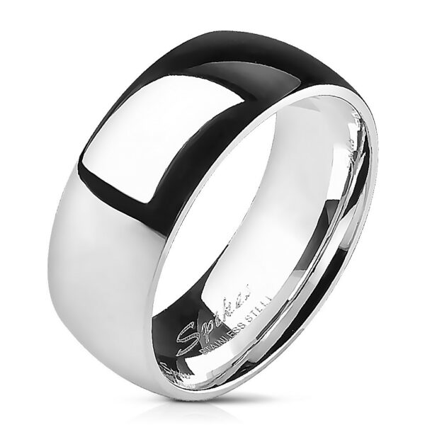 Ocelový prsten - stříbrný